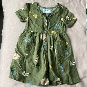 Old Navy Toddler Green Flower Dress